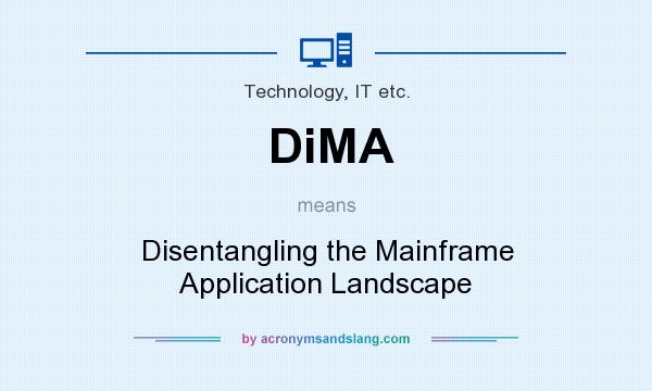 What does DiMA mean? It stands for Disentangling the Mainframe Application Landscape