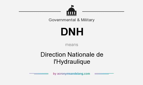 What does DNH mean? It stands for Direction Nationale de l`Hydraulique