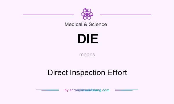 What does DIE mean? It stands for Direct Inspection Effort
