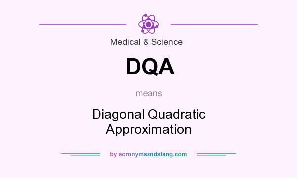 What does DQA mean? It stands for Diagonal Quadratic Approximation