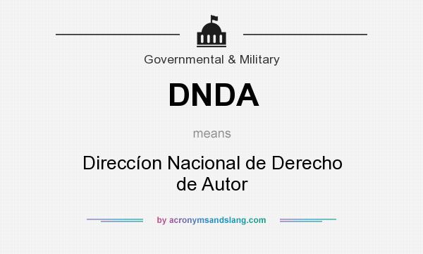What does DNDA mean? It stands for Direccíon Nacional de Derecho de Autor