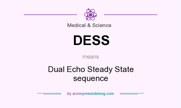 What does DESS mean? It stands for Dual Echo Steady State sequence