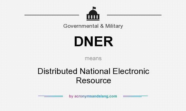 What does DNER mean? It stands for Distributed National Electronic Resource