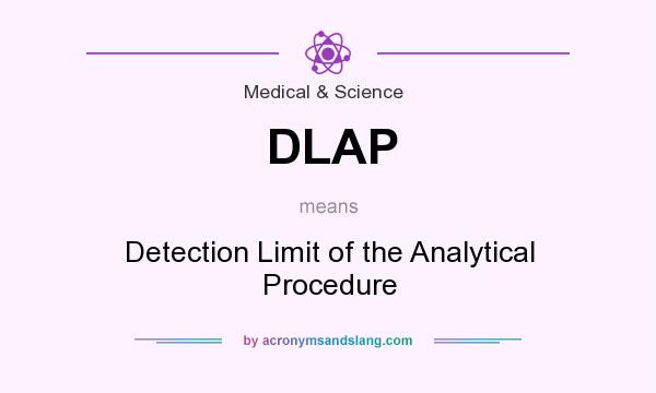 What does DLAP mean? It stands for Detection Limit of the Analytical Procedure