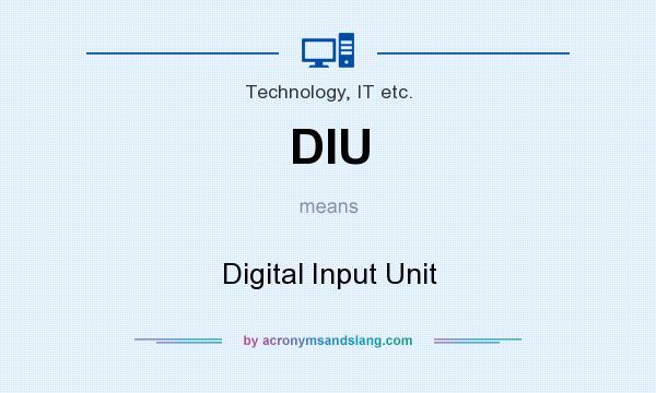 What does DIU mean? It stands for Digital Input Unit