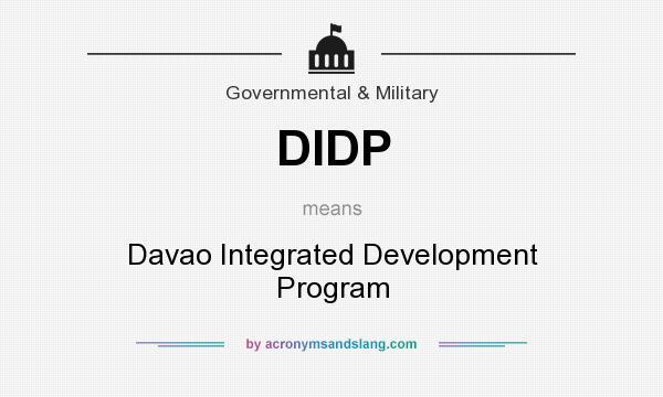 What does DIDP mean? It stands for Davao Integrated Development Program