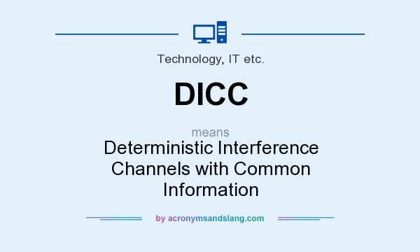 What does DICC mean? It stands for Deterministic Interference Channels with Common Information