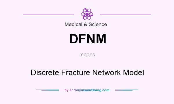 What does DFNM mean? It stands for Discrete Fracture Network Model