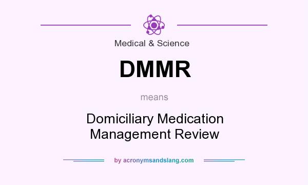 What does DMMR mean? It stands for Domiciliary Medication Management Review