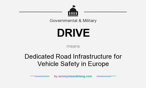 What does DRIVE mean? It stands for Dedicated Road Infrastructure for Vehicle Safety in Europe