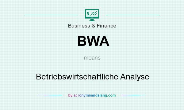 What does BWA mean? It stands for Betriebswirtschaftliche Analyse