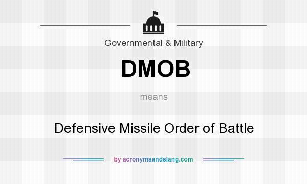 What does DMOB mean? It stands for Defensive Missile Order of Battle