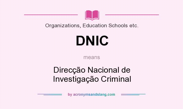 What does DNIC mean? It stands for Direcção Nacional de Investigação Criminal