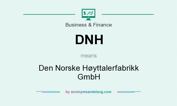 What does DNH mean? It stands for Den Norske Høyttalerfabrikk GmbH