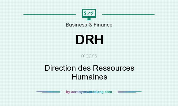 What does DRH mean? It stands for Direction des Ressources Humaines