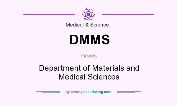 What does DMMS mean? It stands for Department of Materials and Medical Sciences