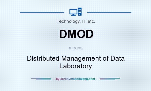 What does DMOD mean? It stands for Distributed Management of Data Laboratory