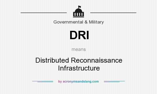 What does DRI mean? It stands for Distributed Reconnaissance Infrastructure