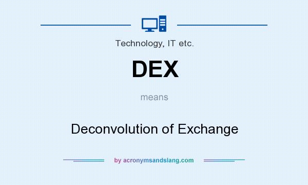 What does DEX mean? It stands for Deconvolution of Exchange
