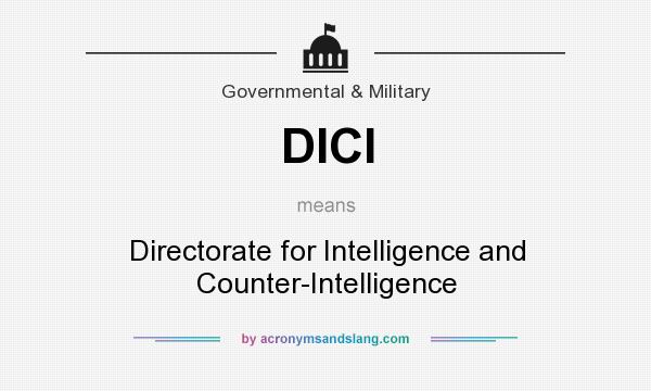 What does DICI mean? It stands for Directorate for Intelligence and Counter-Intelligence