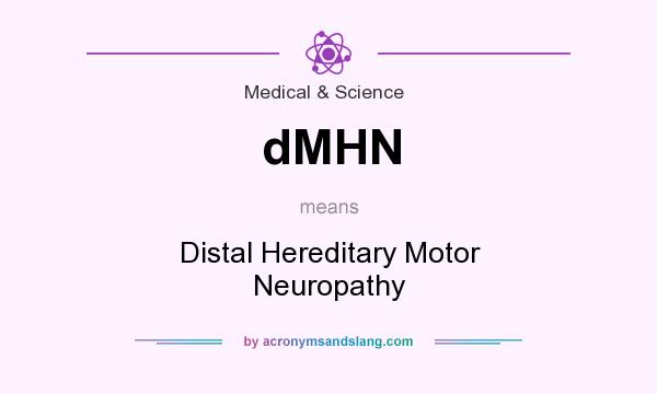 What does dMHN mean? It stands for Distal Hereditary Motor Neuropathy