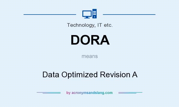 What does DORA mean? It stands for Data Optimized Revision A