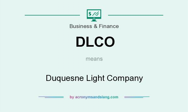 What does DLCO mean? It stands for Duquesne Light Company