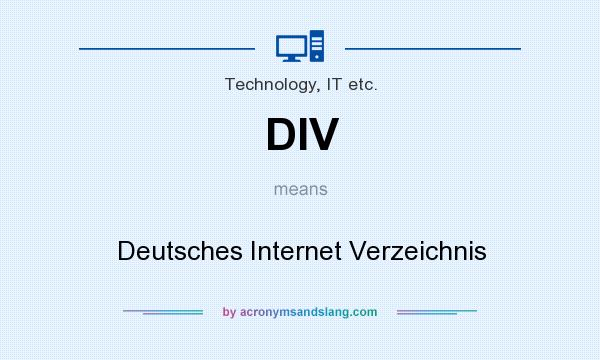 What does DIV mean? It stands for Deutsches Internet Verzeichnis