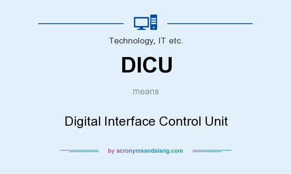 What does DICU mean? It stands for Digital Interface Control Unit