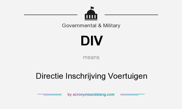 What does DIV mean? It stands for Directie Inschrijving Voertuigen