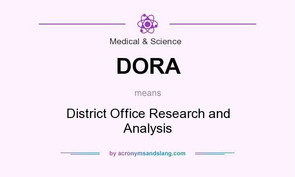 What does DORA mean? It stands for District Office Research and Analysis