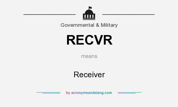 What does RECVR mean? It stands for Receiver