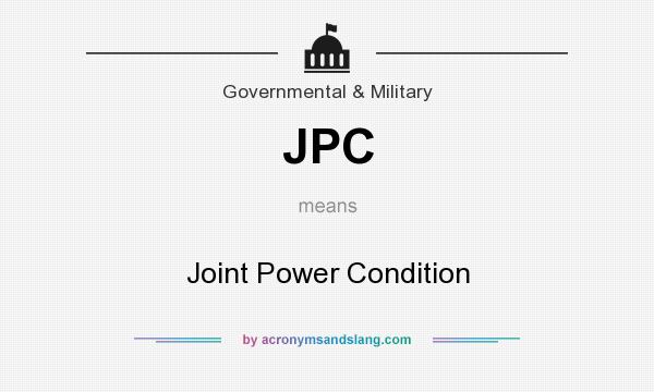 What does JPC mean? It stands for Joint Power Condition