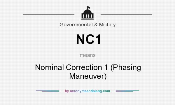 What does NC1 mean? It stands for Nominal Correction 1 (Phasing Maneuver)