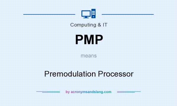 What does PMP mean? It stands for Premodulation Processor
