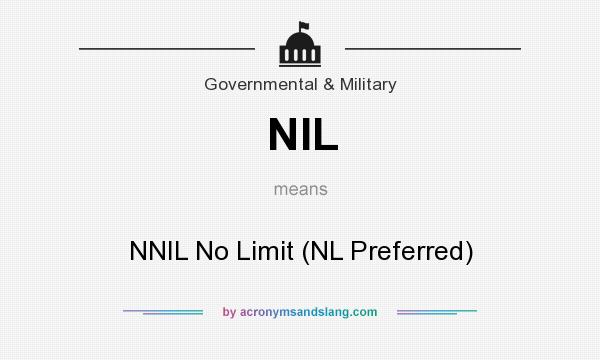 What does NIL mean? It stands for NNIL No Limit (NL Preferred)