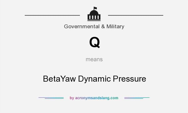 What does Q mean? It stands for BetaYaw Dynamic Pressure