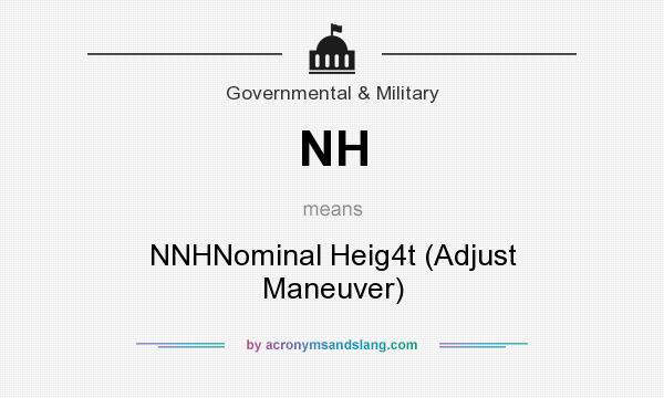 What does NH mean? It stands for NNHNominal Heig4t (Adjust Maneuver)