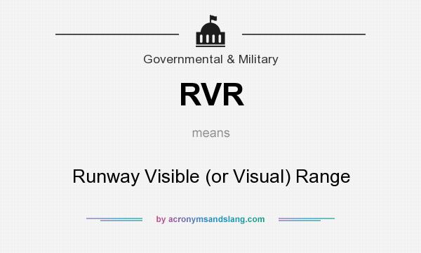 What does RVR mean? It stands for Runway Visible (or Visual) Range
