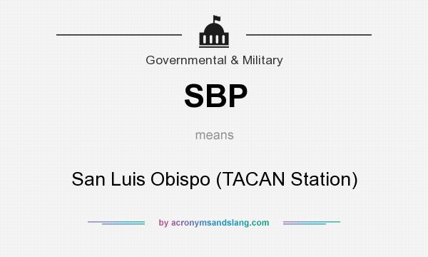 What does SBP mean? It stands for San Luis Obispo (TACAN Station)