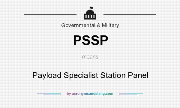 What does PSSP mean? It stands for Payload Specialist Station Panel