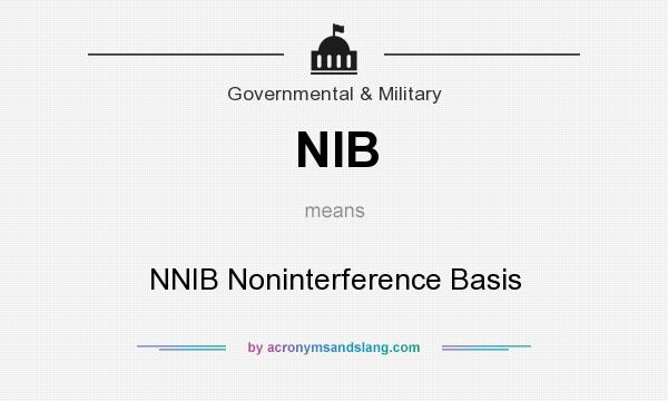 What does NIB mean? It stands for NNIB Noninterference Basis
