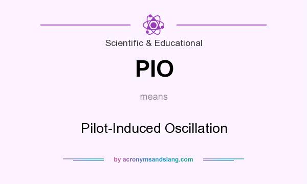 What does PIO mean? It stands for Pilot-Induced Oscillation