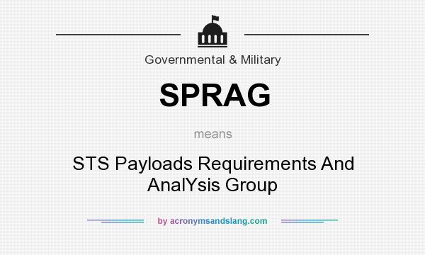 What does SPRAG mean? It stands for STS Payloads Requirements And AnalYsis Group