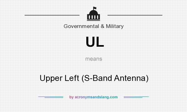 What does UL mean? It stands for Upper Left (S-Band Antenna)
