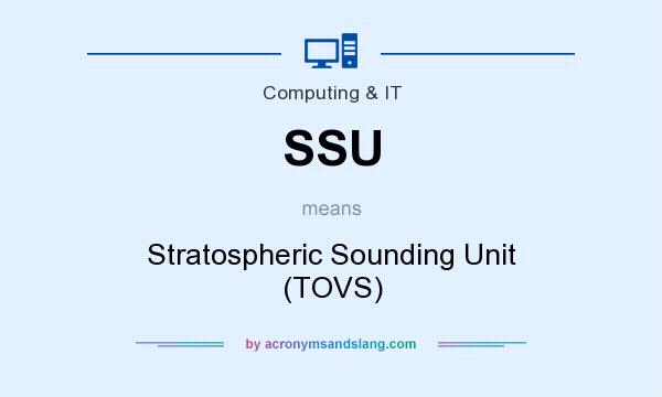 What does SSU mean? It stands for Stratospheric Sounding Unit (TOVS)