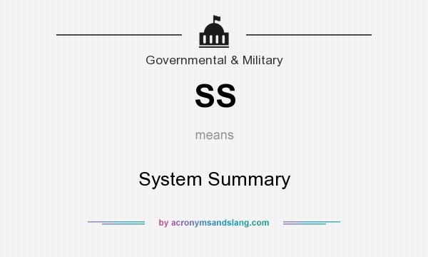 What does SS mean? It stands for System Summary