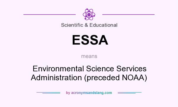 What does ESSA mean? It stands for Environmental Science Services Administration (preceded NOAA)