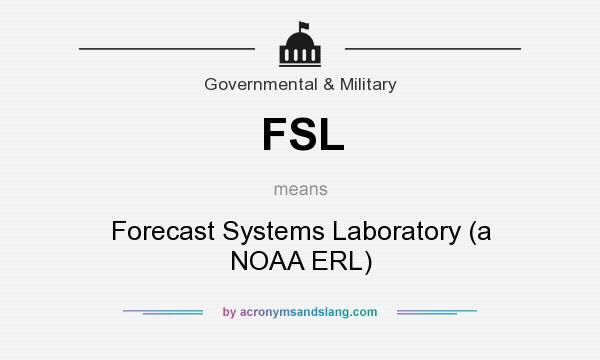 What does FSL mean? It stands for Forecast Systems Laboratory (a NOAA ERL)