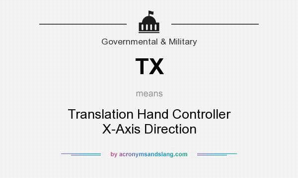 What does TX mean? It stands for Translation Hand Controller X-Axis Direction